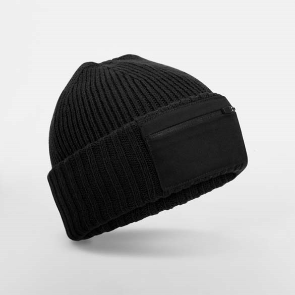 Zip patch beanie